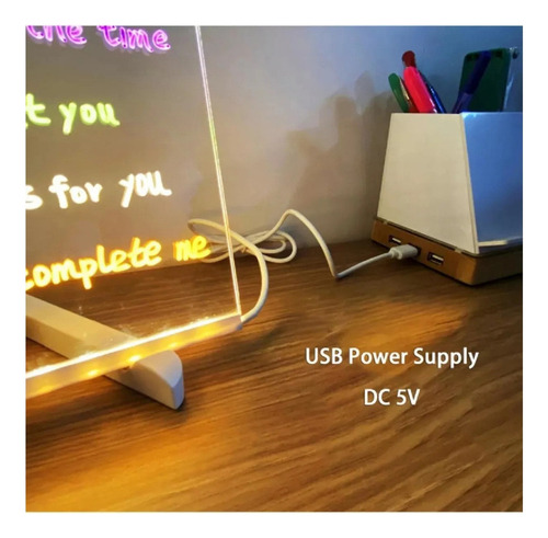 Para A Quadro Branco Transparente, Quadro De Notas Led