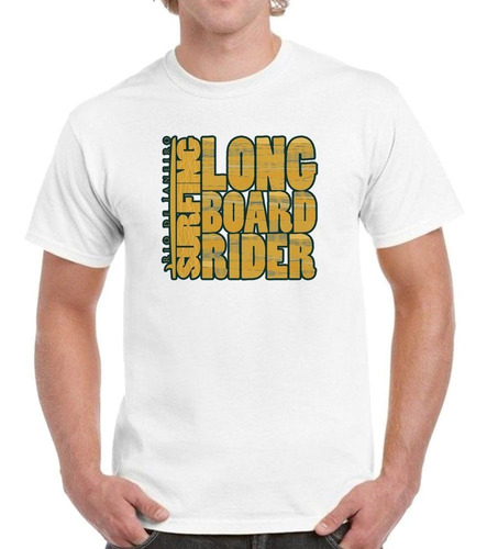 Remera De Hombre Longboard Rider Surfing