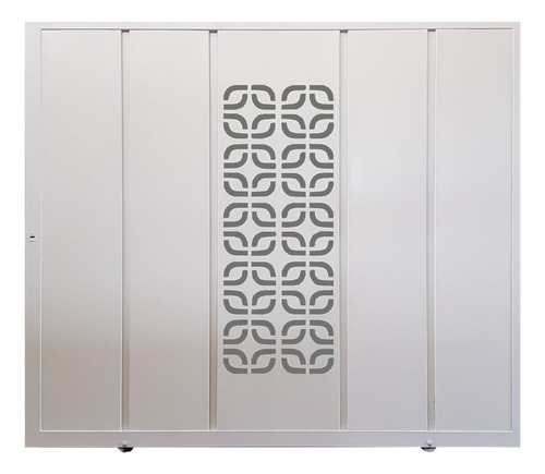 Porton Chapa Corredizo Garage Con Diseño Y Plegado Vertical Blanco