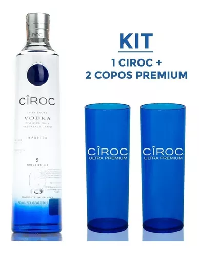 KIT 02 VODKA CIROC TRADICIONAL 750ML