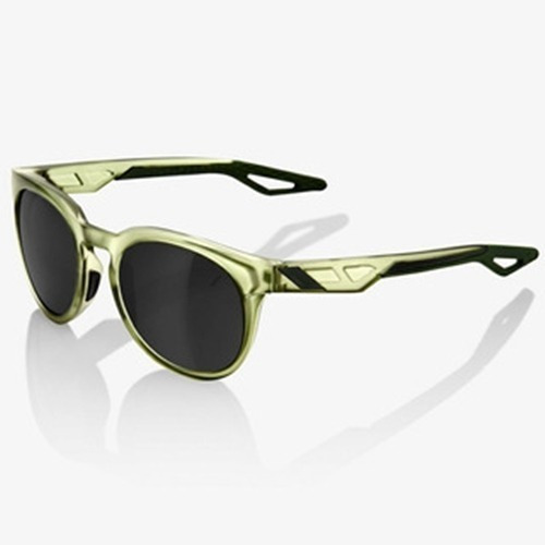 Óculos 100% Campo Translucent Olive - Black Mirror Lens