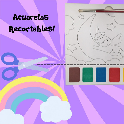 Set 4 Libros Para Pintar Con Agua Y Acuarelas