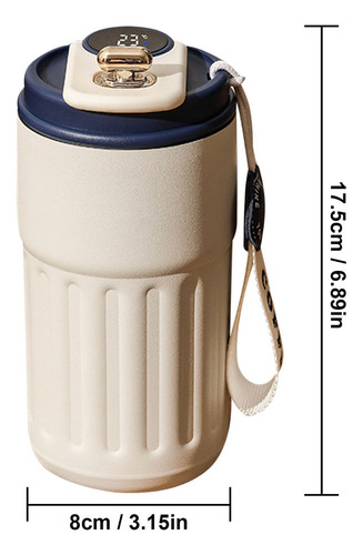Taza De Viaje De 450 Ml Con Tapa A Prueba De Fugas Y Indicad