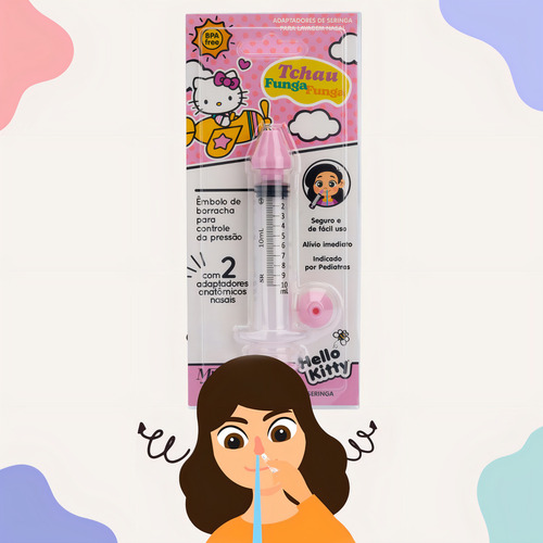 Tchau Funga Funga Adaptador Lavagem Nasal Hello Kitty 10ml
