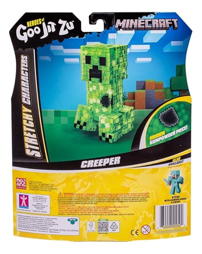 Boneco Esticável Minecraft Creeper Goo Jit Zu Divertido