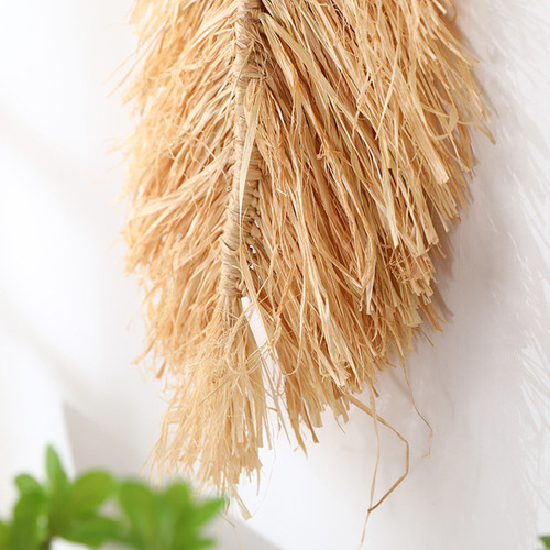 * Espejo De Pared Colgante De Rafia (7 #mold) Boho