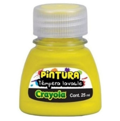 1 Pintura Tempera Lavable Crayola 25 Ml C/u Color A Elegir 