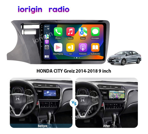 Zk Android Estéreo 4+32g Para Honda Style City 2014-2018