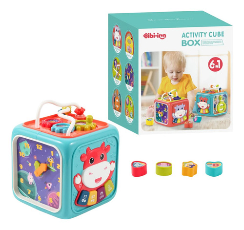 Juguete Montessori Cubo Didáctico De Actividades Para Niños 