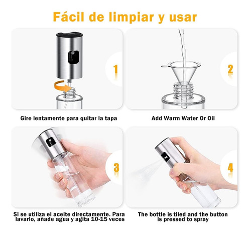 Dispensador De Pulverizador De Aceite 100ml, Aceitera Spray