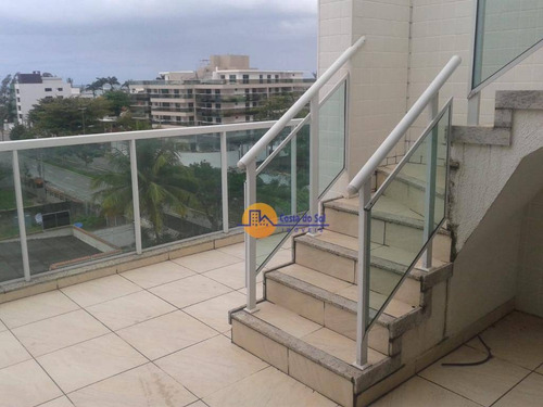 Apartamento Triplex Com 3 Dormitórios À Venda, 190 M² Por R$ 650.000,00 - Costazul - Rio Das Ostras/rj - At0002