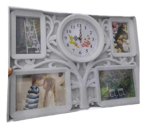 Porta Retrato Collage Reloj Pared Oferta