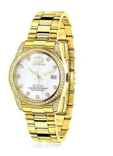 Reloj De Diamantes Para Mujer Chapado En Oro Amarillo