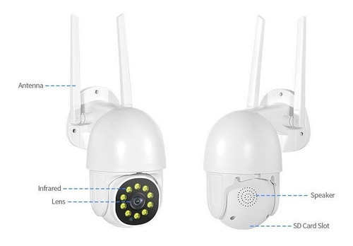 Imagen 5 de 10 de Camara Robotica Para Exteriores Wifi Full Hd 1080p Ptz Zoom