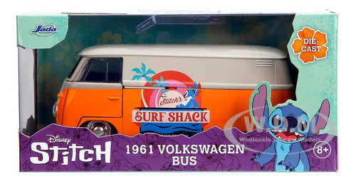 Miniatura, 1:32 — Volkswagen Kombi 1961 — Stitch — Jada Toy