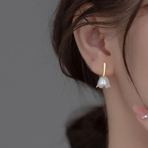 Aretes Pendientes Orquídea Plata 925 Certificada Baño Oro