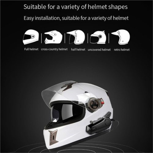 Motocicleta Bt Intercomunicador Con Radio Casco Bt Auricu
