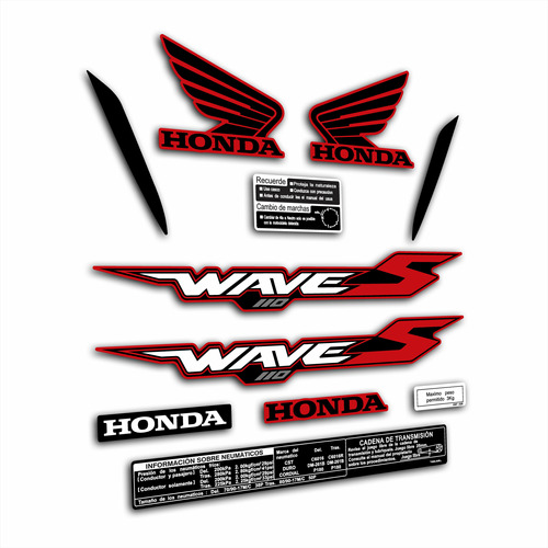 Calcos Honda Wave 110s Año 2021 Diseño Original