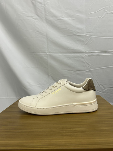 Tenis Coach Casual Mujer De Piel Beige G4966 Original Ligero Cómodo