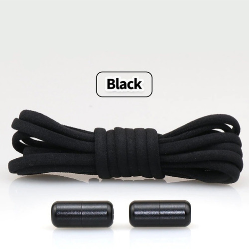 Cordones O Pasadores Elasticos Para Zapatillas Color Negro