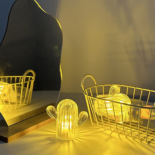 Lbb Luzes Led De Cacto Para Decoração De Casa, Luz Noturna