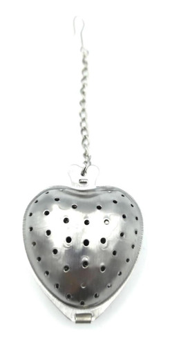 Imagen 2 de 4 de Infusor Con Cadena Para Te En Forma De Corazon
