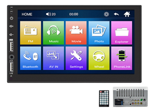 Reproductor De Tarjetas Mp3 Estereo De Pantalla Dual Usb Par