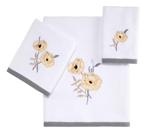 Juego De Toallas De Baño Marielle De Avanti Linens, 3 Piezas