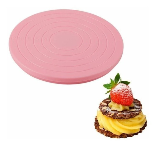 Plato Giratorio Base Pie 28cm Plastico Torta Reposteria 