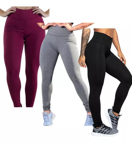 Calça Legging Leg Grossa Não Fica Transparente - Cinza