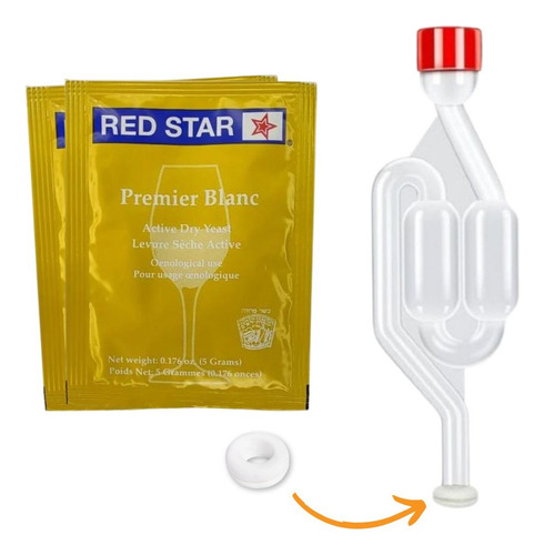 Kit Básico Hidromel Com Fermento E Airlock