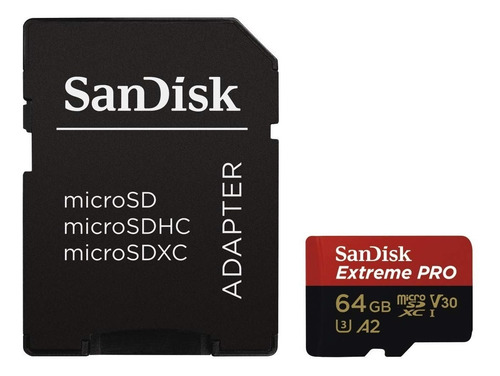 Imagem 5 de 5 de Cartão Memória Sandisk 64gb Extreme Pro Micro Sd Xc 170 Mb/s