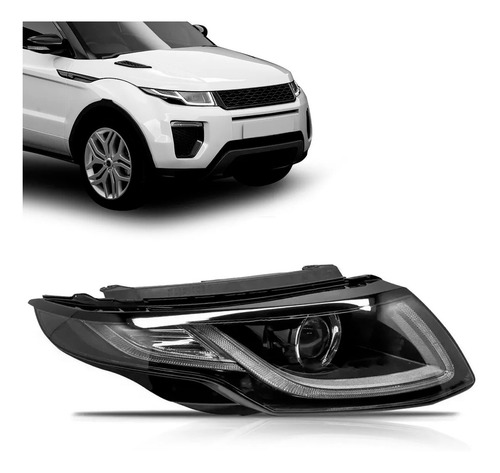 Farol Dianteiro Evoque 2016 17 18 2019 D3s Com Led 10 Pinos
