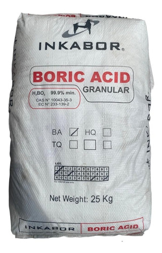 Ácido Borico Granular 25 Kg 