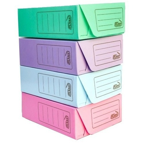 Caja Archivo Plastica 36x25x12cm Violeta Pastel X Unidad