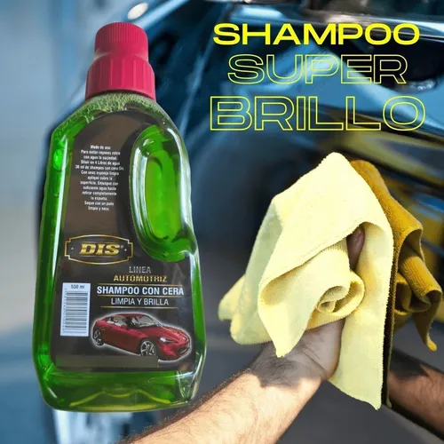 Shampoo Con Cera Super Brillo Esponja + Aditivo
