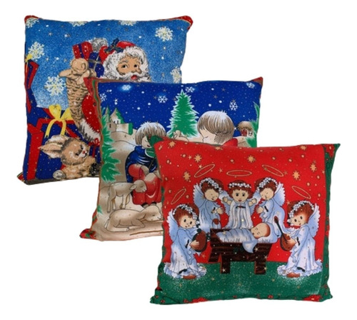 Forro O Funda Cojin Navidad Decorativo X 4 Unidades