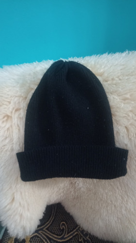 Lote X 2 Gorros Negro  Lana 2 Modelos  