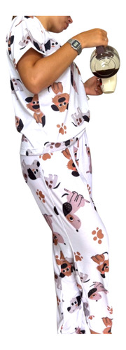 Pijama Animado De Adulto Unisex Media Estacion - Modal Prem