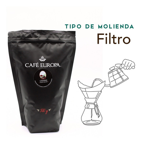 Café Europa Chiapas Tueste Oscuro (molido Filtro)