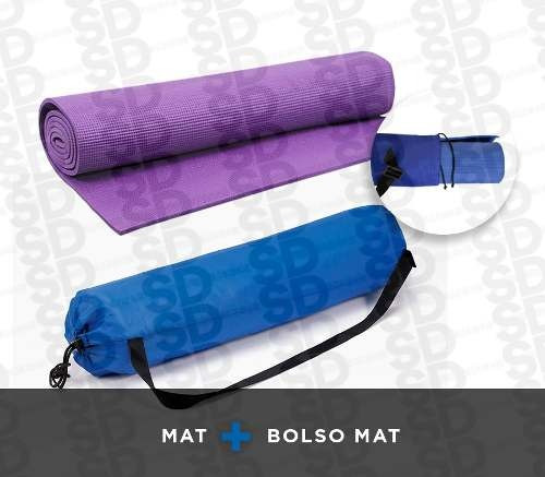 Mat 10 Mm Pvc + Bolso + Pack Yoga - Sdmed