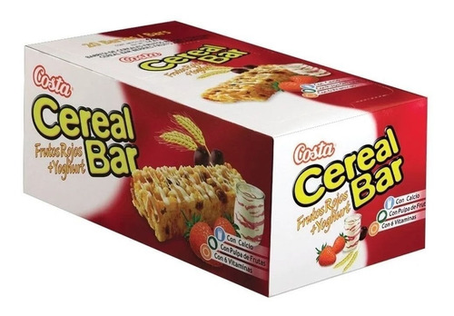 Barra De Cereal Frutos Rojos Cereal Bar Caja X 20 Barras