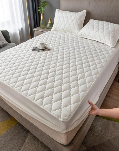Cubre Colchon Impermeable + 1 Funda De Almohada 105x200cm+30