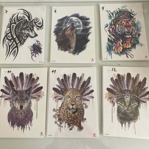 Imagen 2 de 4 de Tatuajes Temporales 21x15 Cm - Brazo, Pierna , Espalda