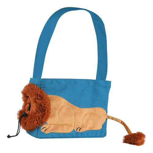 Bolso De Hombro De Lona Para Transporte De Mascotas, Azul L