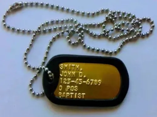 Gold army dog tags online