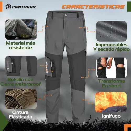Pantalones trekking desmontables hotsell