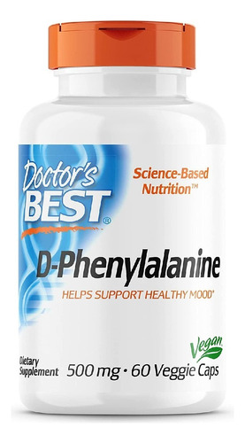 D-fenilalanina 500 Mg Doctor's Best 60 Capsulas Sabor Neutro