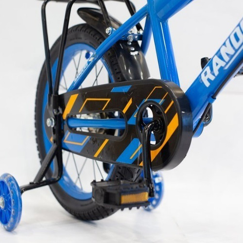 Imagen 3 de 10 de Bicicleta Infantil Rodado 16 Para Niño Color Azul Mundo Gym
