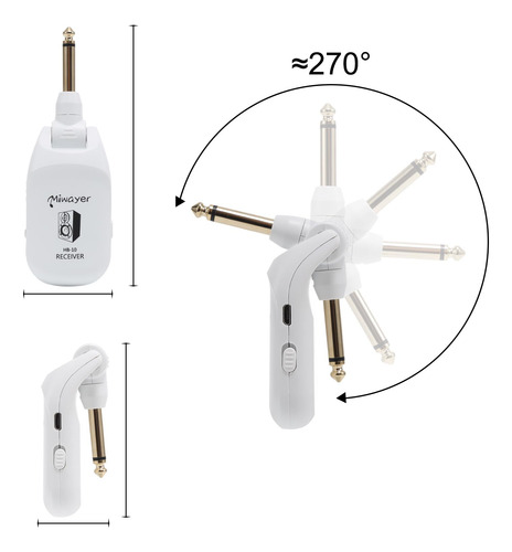 Sistema Guitarra Inalámbrico Miwayer Uhf Batería Recargable